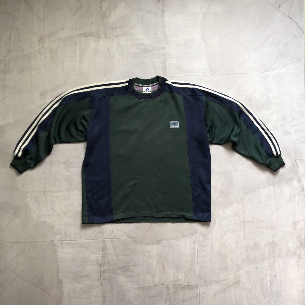 Adidas × Vintage Vintage Adidas Three Stripes Sweatshirt USA Big Logo 90s y2k Size US L / EU 52-54 / 3 - 1 Thumbnail