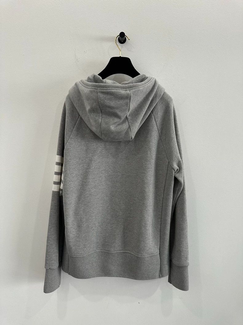 Thom Browne Thom browne Gray four-striped zipper jacket and hoodie 2503 Size US XL / EU 56 / 4 - 2 Thumbnail