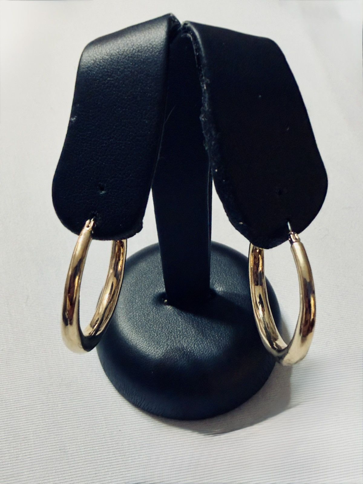 Other Gold Tone Medium Hoop Earrings – Polished Finish – 1.375” Size ONE SIZE - 2 Thumbnail
