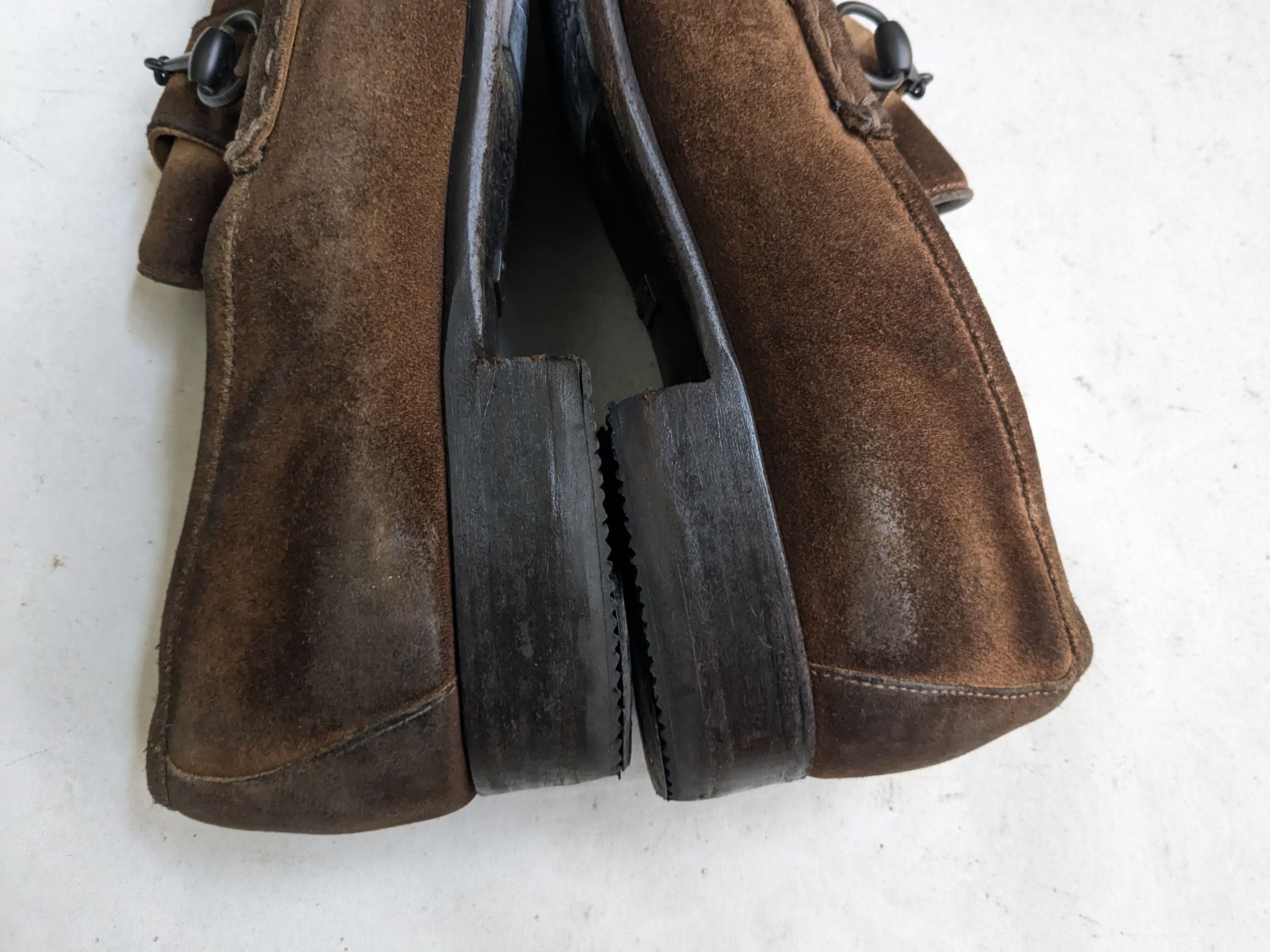Gucci Gucci Horsebit Loafers Brown Suede Leather 11.5 D Buckle Size US 11.5 / EU 44-45 - 6 Thumbnail