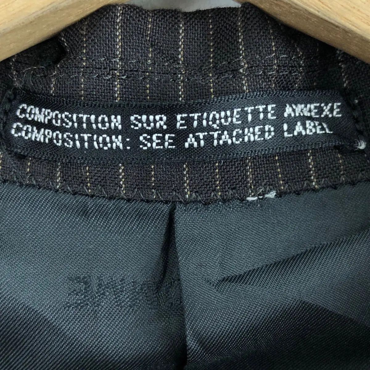 Yohji Yamamoto Vtg YOHJI YAMAMOTO INED Homme Stripes Blazer Sport Coat Suit Size 40R - 5 Thumbnail