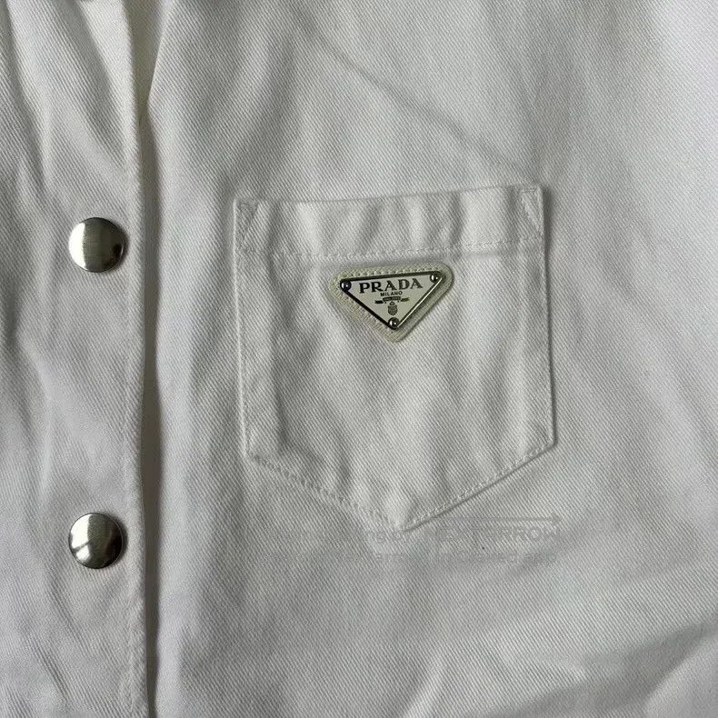 Prada Prada White denim jumpsuit Size 24" / US 00 / IT 34 - 3 Thumbnail