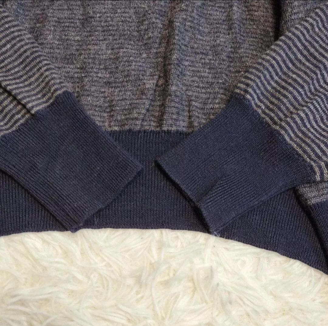 Edifice Japan × William Lockie William Lockie Edifice navy grey striped wool cardigan Size US S / EU 44-46 / 1 - 6 Thumbnail