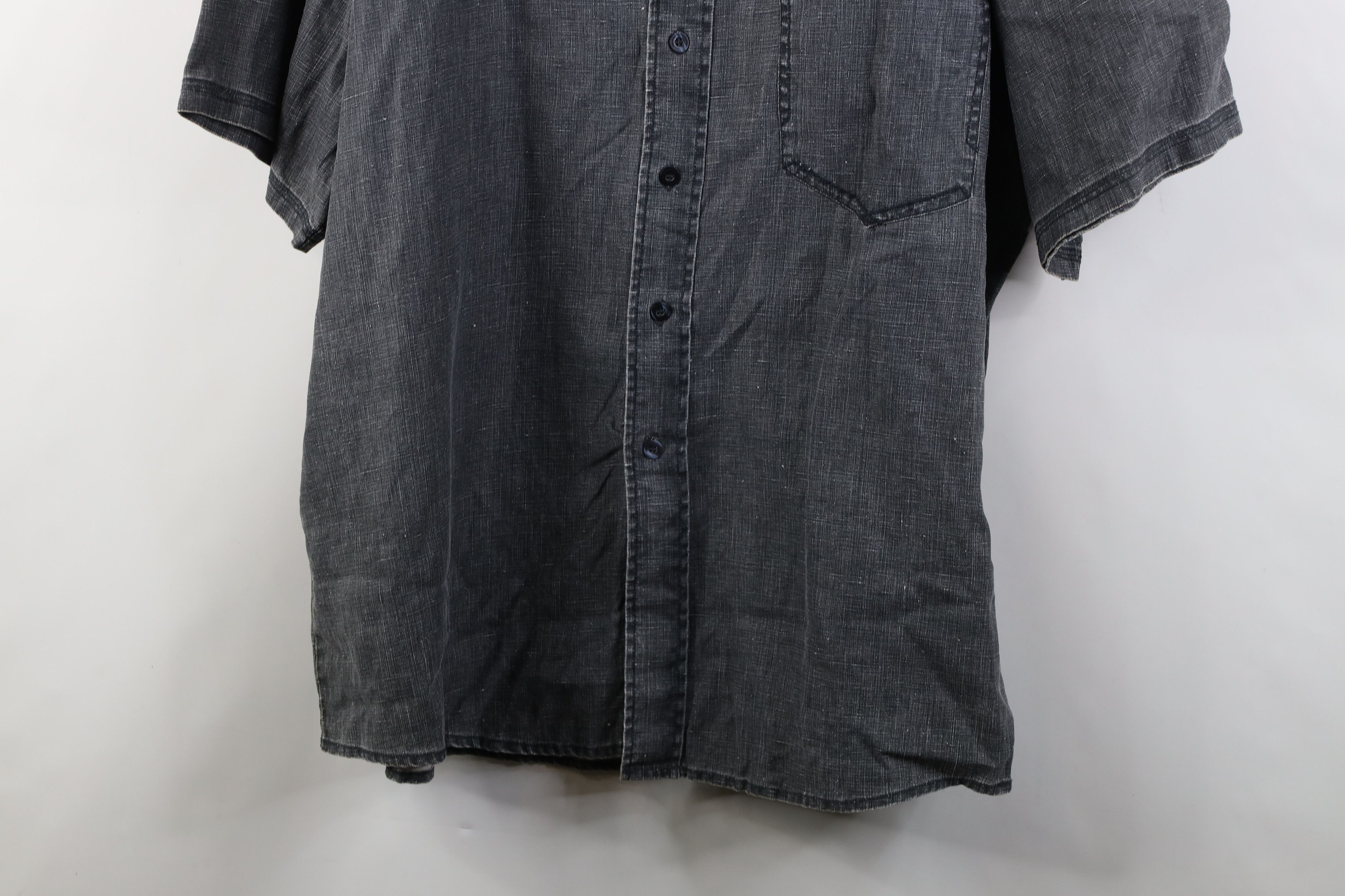 Pelle Pelle Vintage 90s Y2K Pelle Pelle Chambray Linen Button Shirt Size US XXL / EU 58 / 5 - 3 Thumbnail
