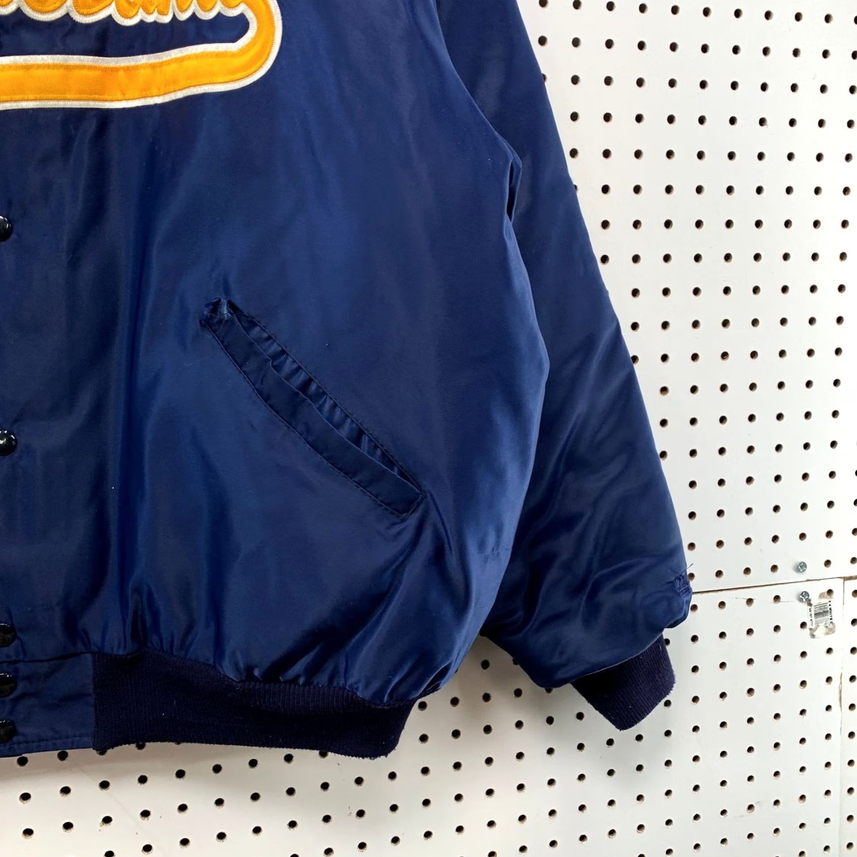 Vintage VINTAGE Augustana Bomber Jacket Mens 2XL Blue DeLONG Snap Embroidered 80s Satin Size US XXL / EU 58 / 5 - 7 Thumbnail