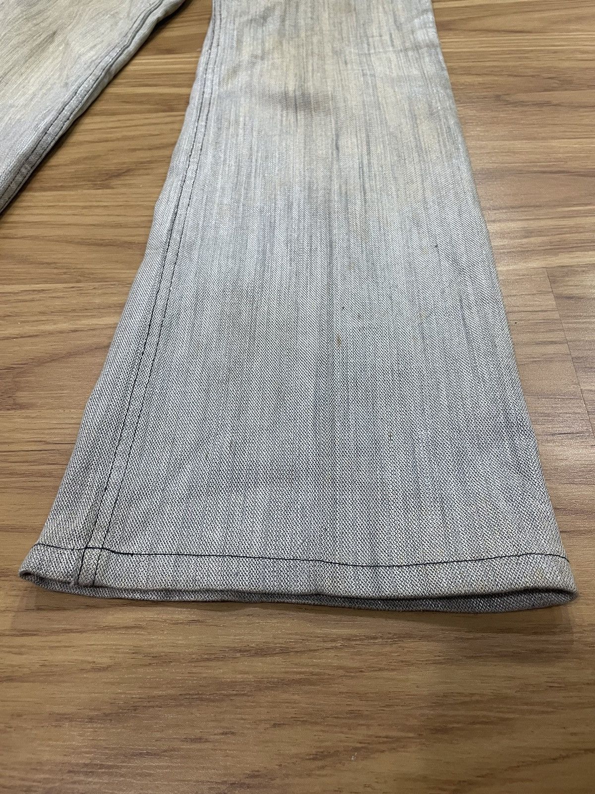 Tornado Mart Tornado Mart Waxed Silver Coated Flared Denim Pant Size US 32 / EU 48 - 5 Thumbnail