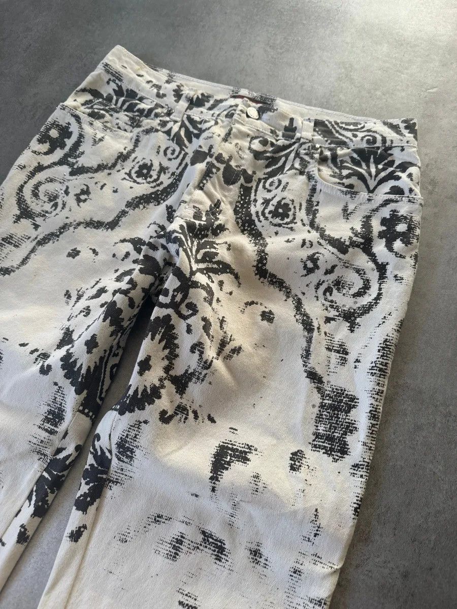 Roberto Cavalli × Vintage 1990s Roberto Cavalli Royal Arabic Mozaic Pants Size 28" / US 6 / IT 42 - 8 Thumbnail