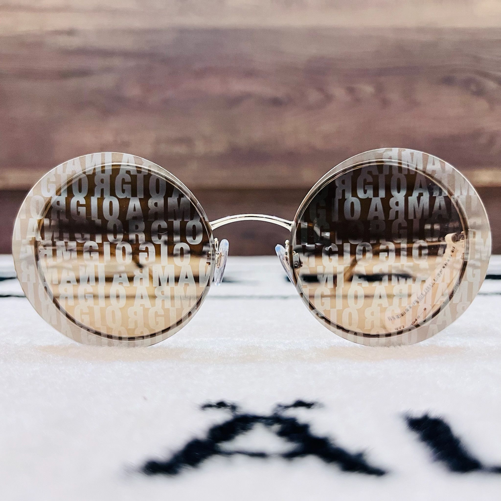 Giorgio Armani Giorgio Armani Round All-over Logo Metal Sunglasses Size ONE SIZE - 2 Thumbnail