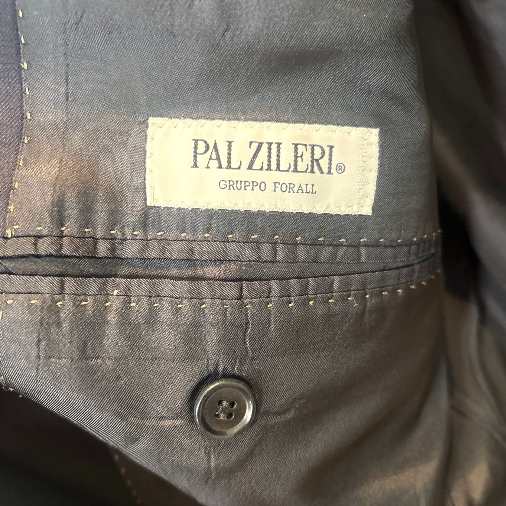 Pal Zileri VINTAGE Pal Zileri Blazer Mens 54L Blue Wool Tailored Jacket Made in Italy Size 54R - 3 Thumbnail