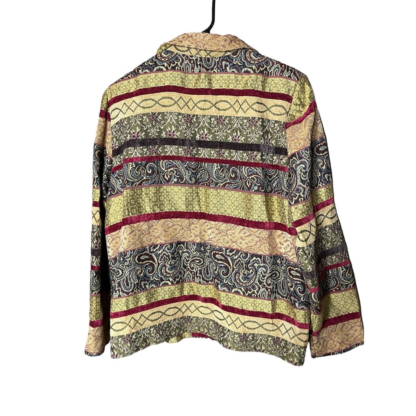 Other Vintage Alfred Dunner Tapestry Button Up Jacket size 12P Size XL / US 12-14 / IT 48-50 - 6 Thumbnail