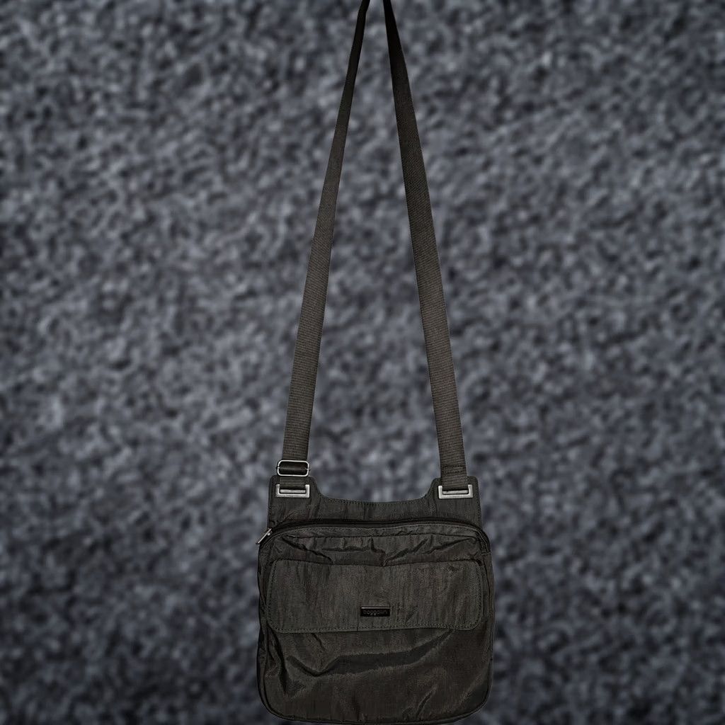 Vintage Baggallini Crossbody Bag Nylon Grey/Yellow Adjustable Travel Purse Size M / US 6-8 / IT 42-44 - 1 Thumbnail