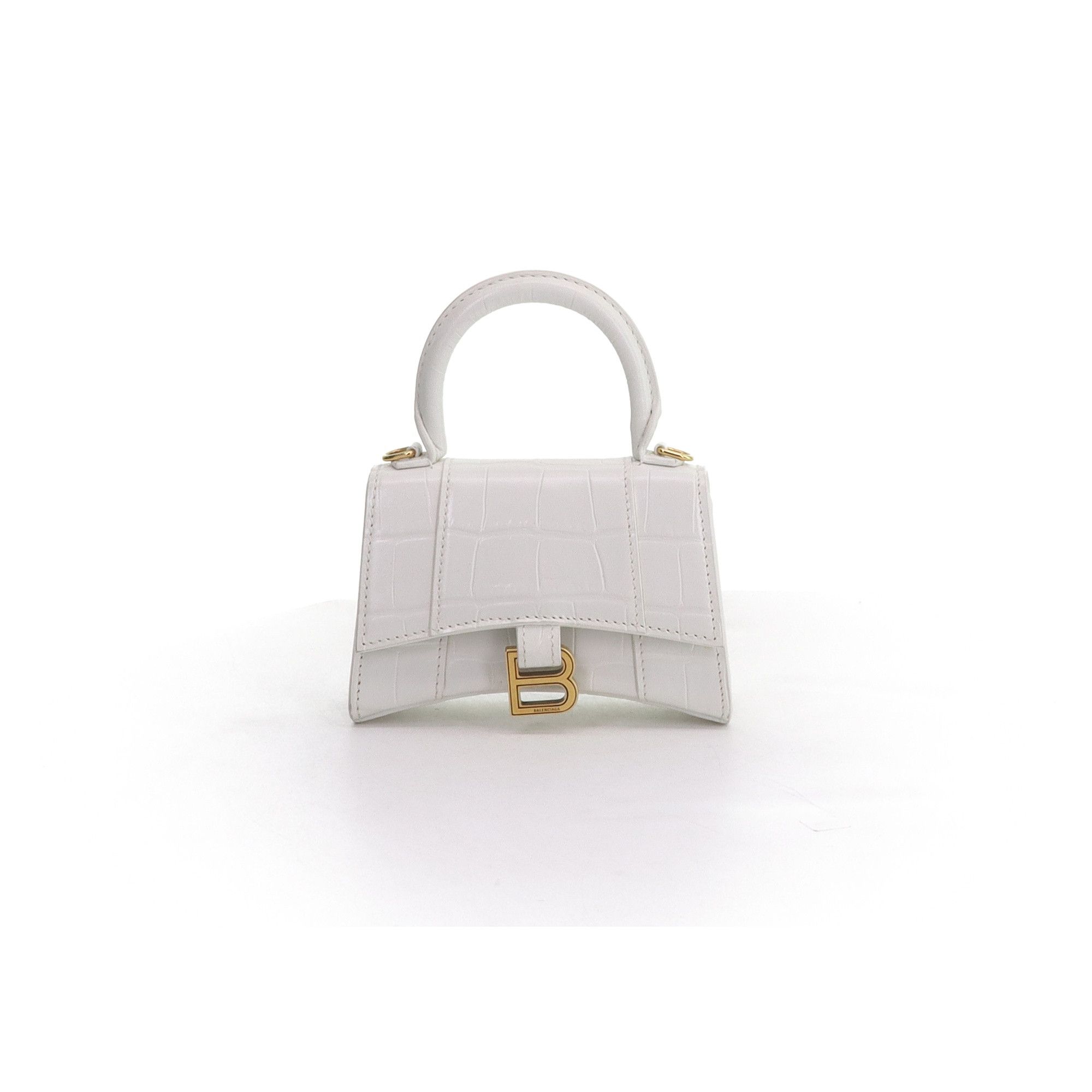 Balenciaga Balenciaga Hourglass Mini Crocodile Embossed Handle Bag Size ONE SIZE - 1 Thumbnail