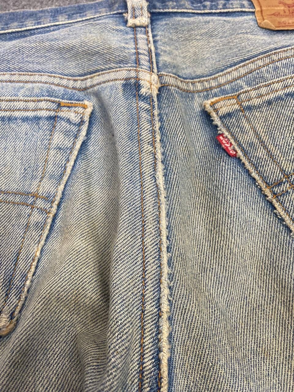 Levi's vintage levis 501xx distressed denim nice design Size US 35 - 10 Thumbnail