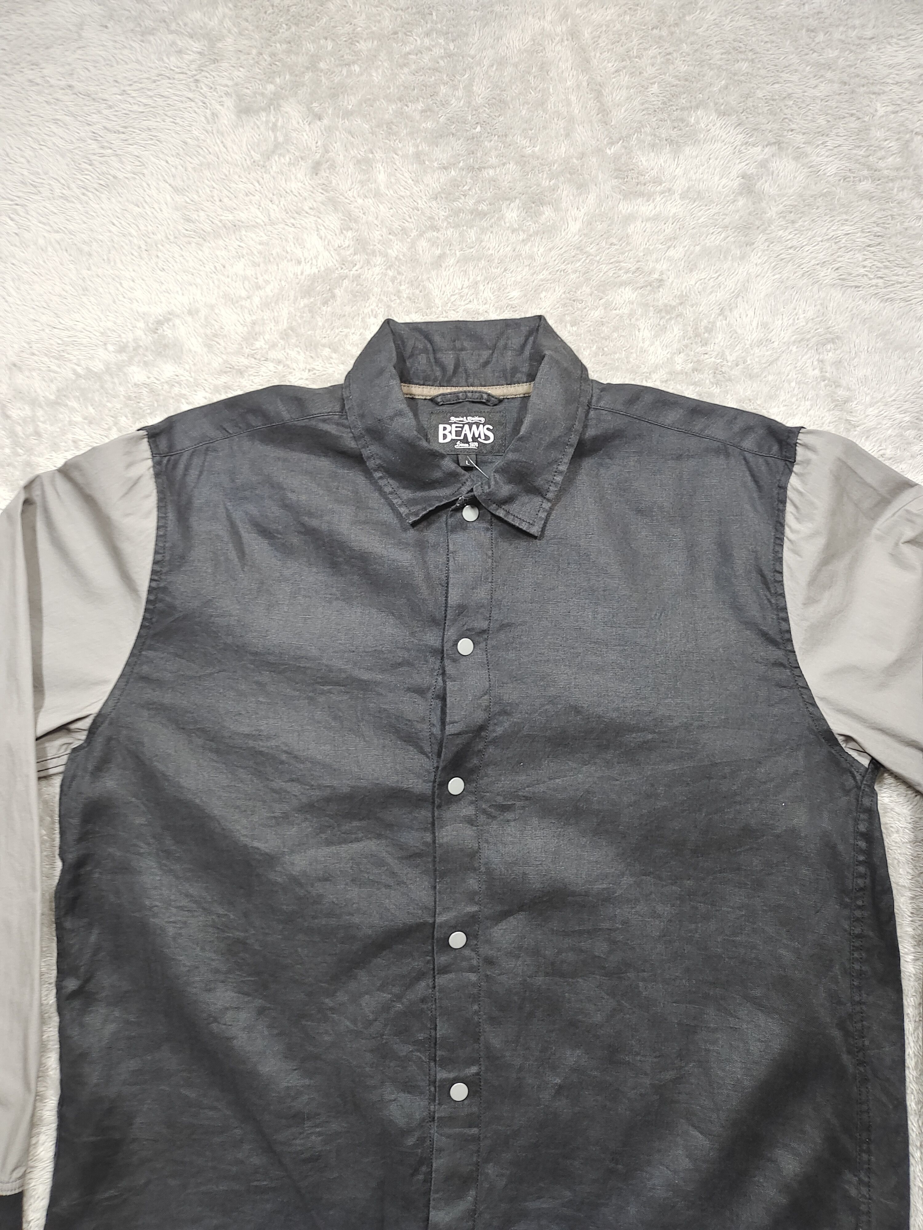 Beams Japan MINIMALIST BEAMS SNAP BUTTON UP LONG SLEEVE Size US L / EU 52-54 / 3 - 3 Thumbnail