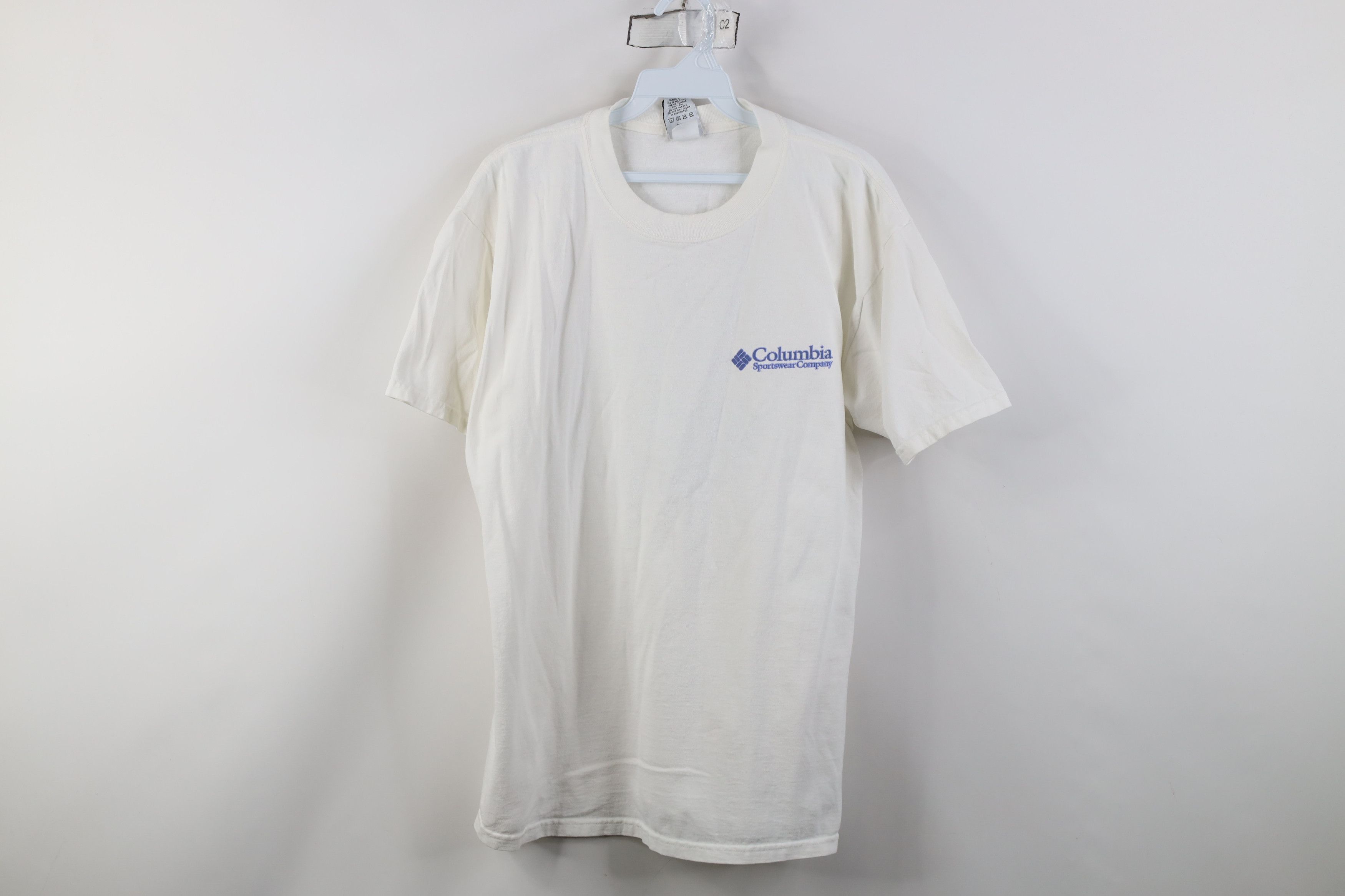 Columbia Vintage 90s Columbia Fishing Bass Short Sleeve T-Shirt White Size US L / EU 52-54 / 3 - 1 Thumbnail