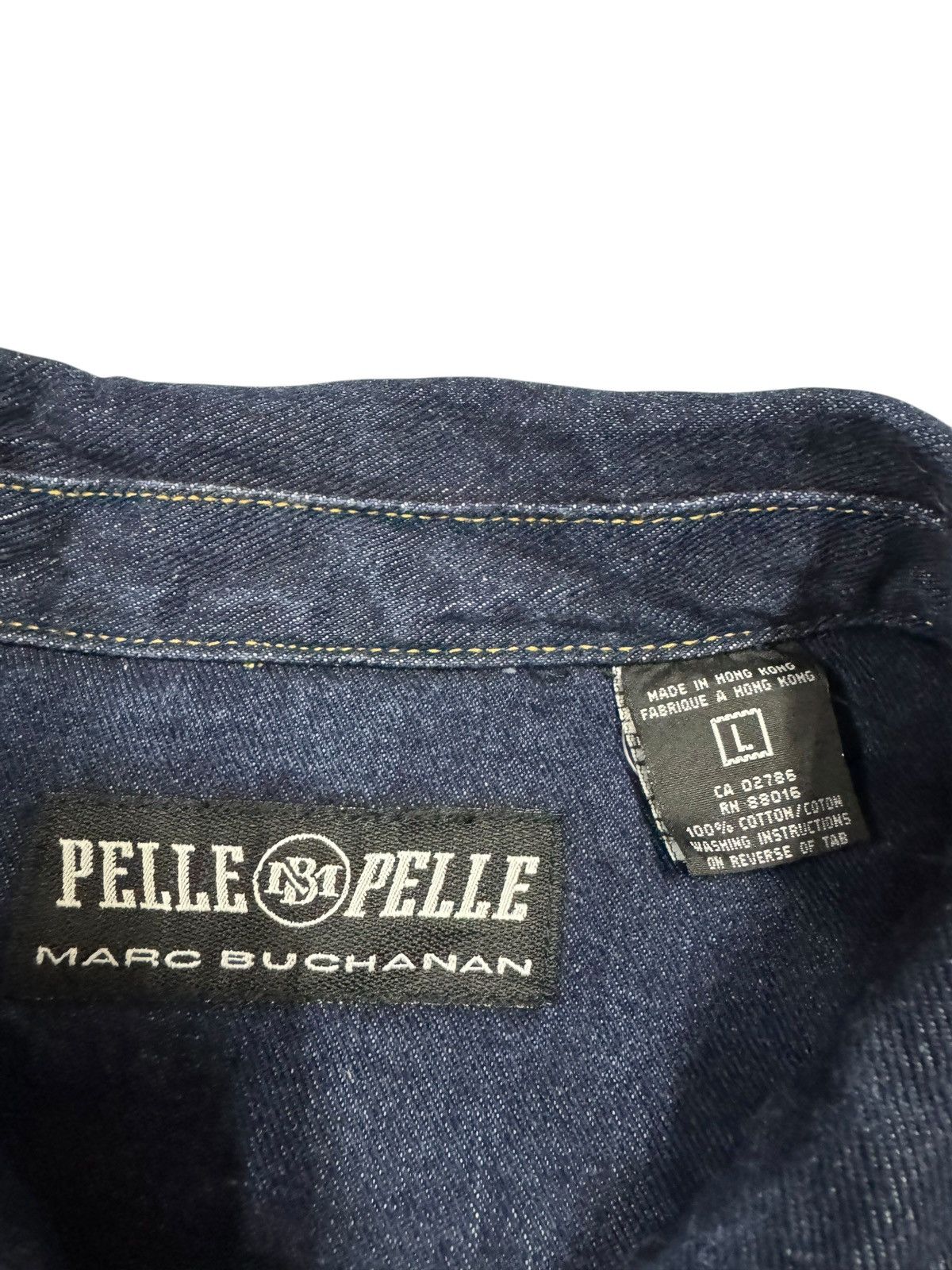 Marc Buchanan × Pelle Pelle × Vintage Vtg🔥90’s Marc Buchanan Pelle Pelle Jeans Trucker Jacket Size US L / EU 52-54 / 3 - 11 Thumbnail