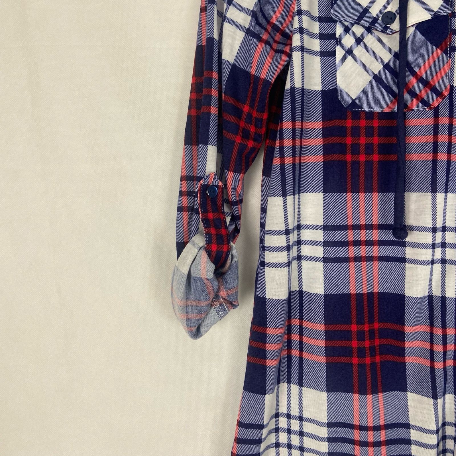 Other NWT Notations Juniors Button Up Hooded Shirt Size Medium Size M / US 6-8 / IT 42-44 - 3 Thumbnail