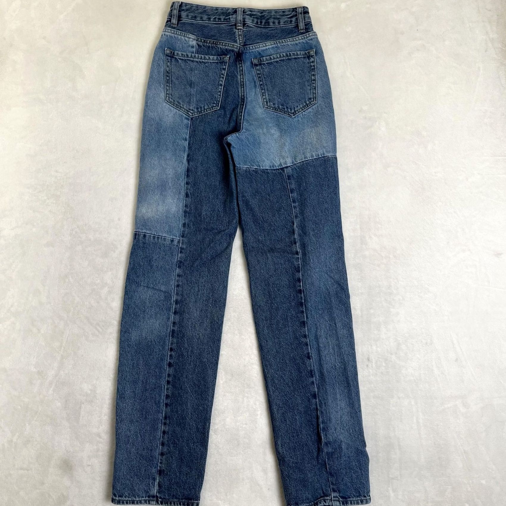 Pacsun PacSun 90s Boyfriend Patchwork Jeans Juniors 25 Blue Medium Wash Relaxed Denim Jeans Size 42" / US 20 - 6 Thumbnail