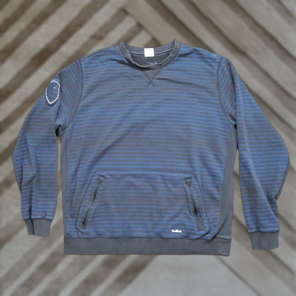 Nike Nike Sweatshirt Adult 2XL Blue Striped Pullover Lebron James Faded Size US XXL / EU 58 / 5 - 1 Thumbnail