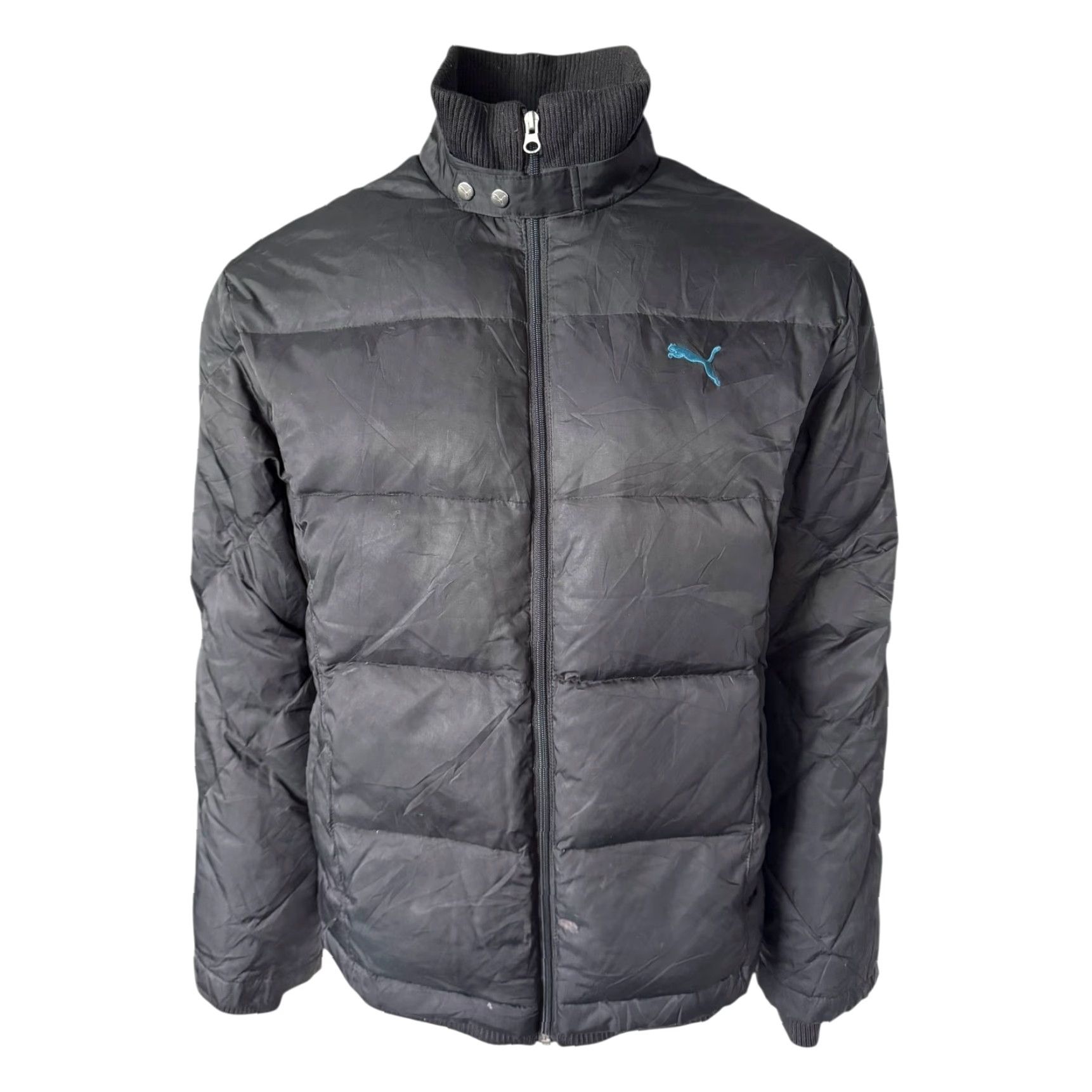 Puma Puma Black Puffer Jacket XL Mens - Full Zip, Rib Collar, Logo, Winter, Regular Size - Black, PUMA Jacket - XL (Fits Large) Size US XL / EU 56 / 4 - 5 Thumbnail