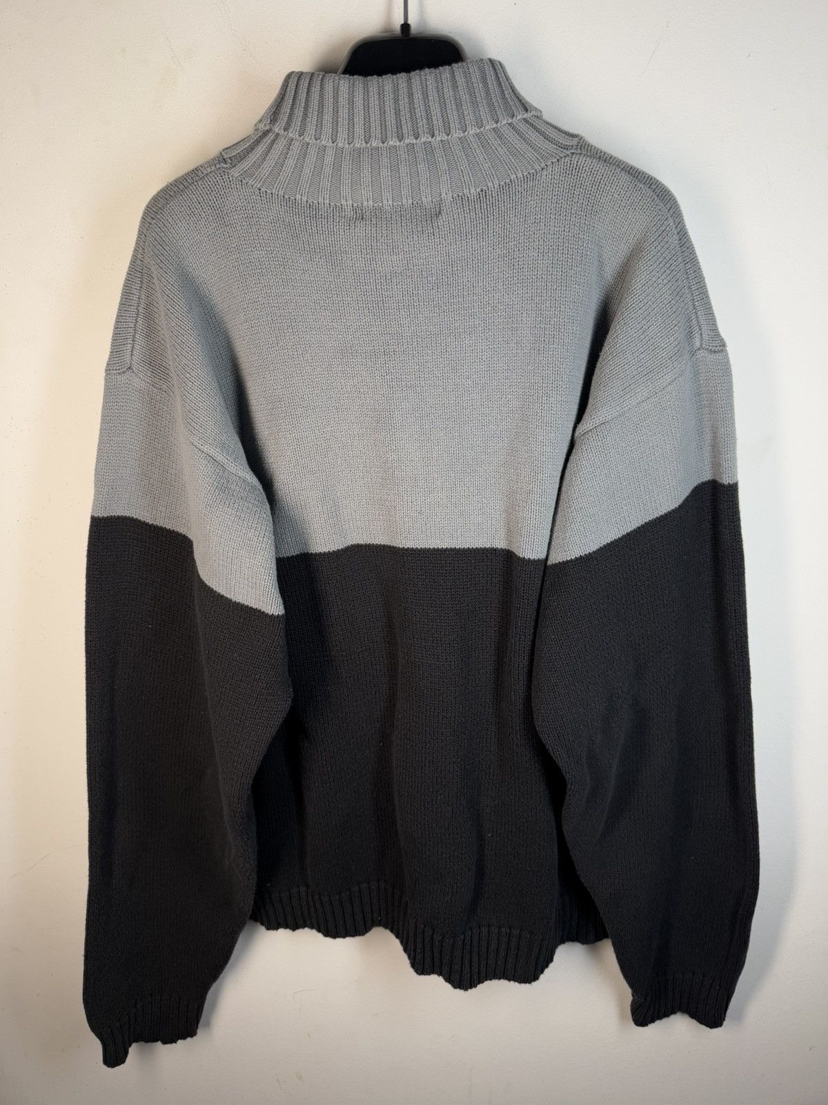 Yves Saint Laurent Grey/Black YSL Sweater Turtleneck Knit Size US XL / EU 56 / 4 - 12 Thumbnail