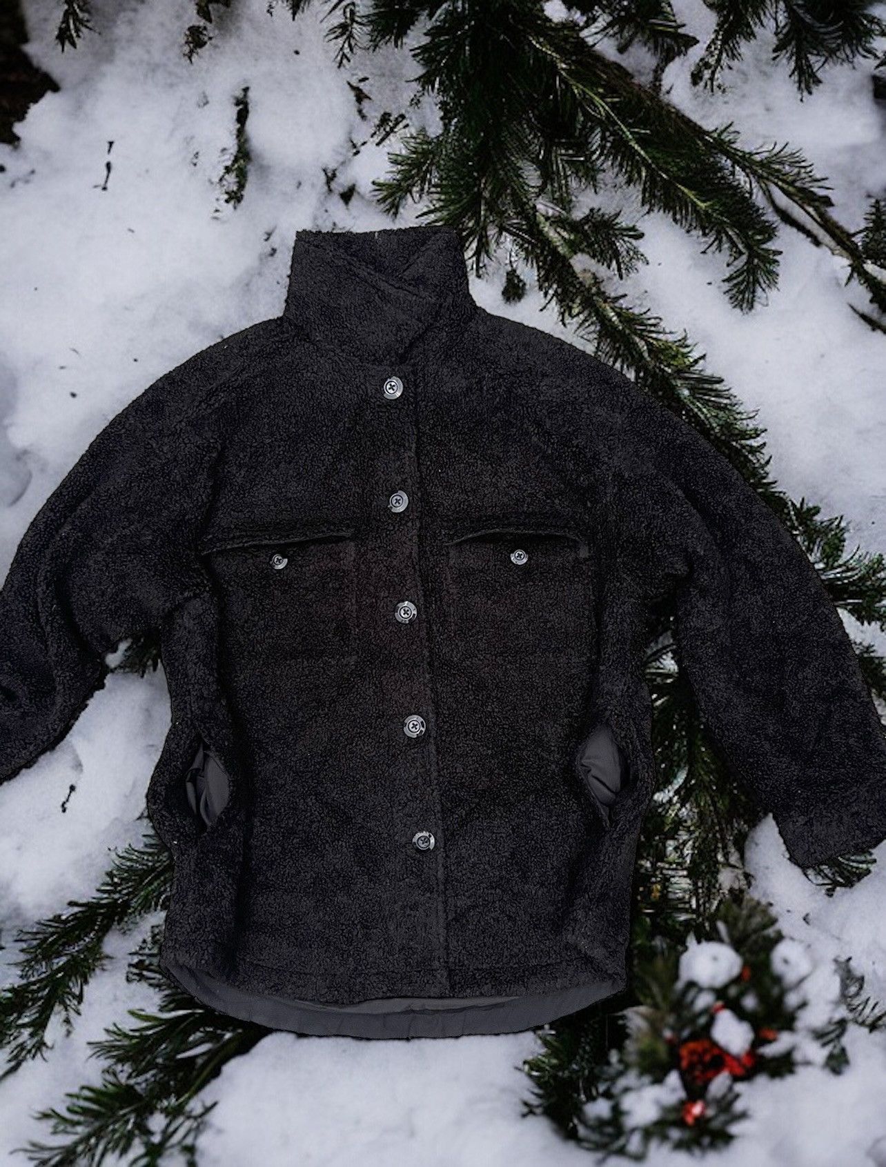 GU GU DEEP PILE FLEECE BUTTONS UP JACKET Size US XL / EU 56 / 4 - 2 Thumbnail