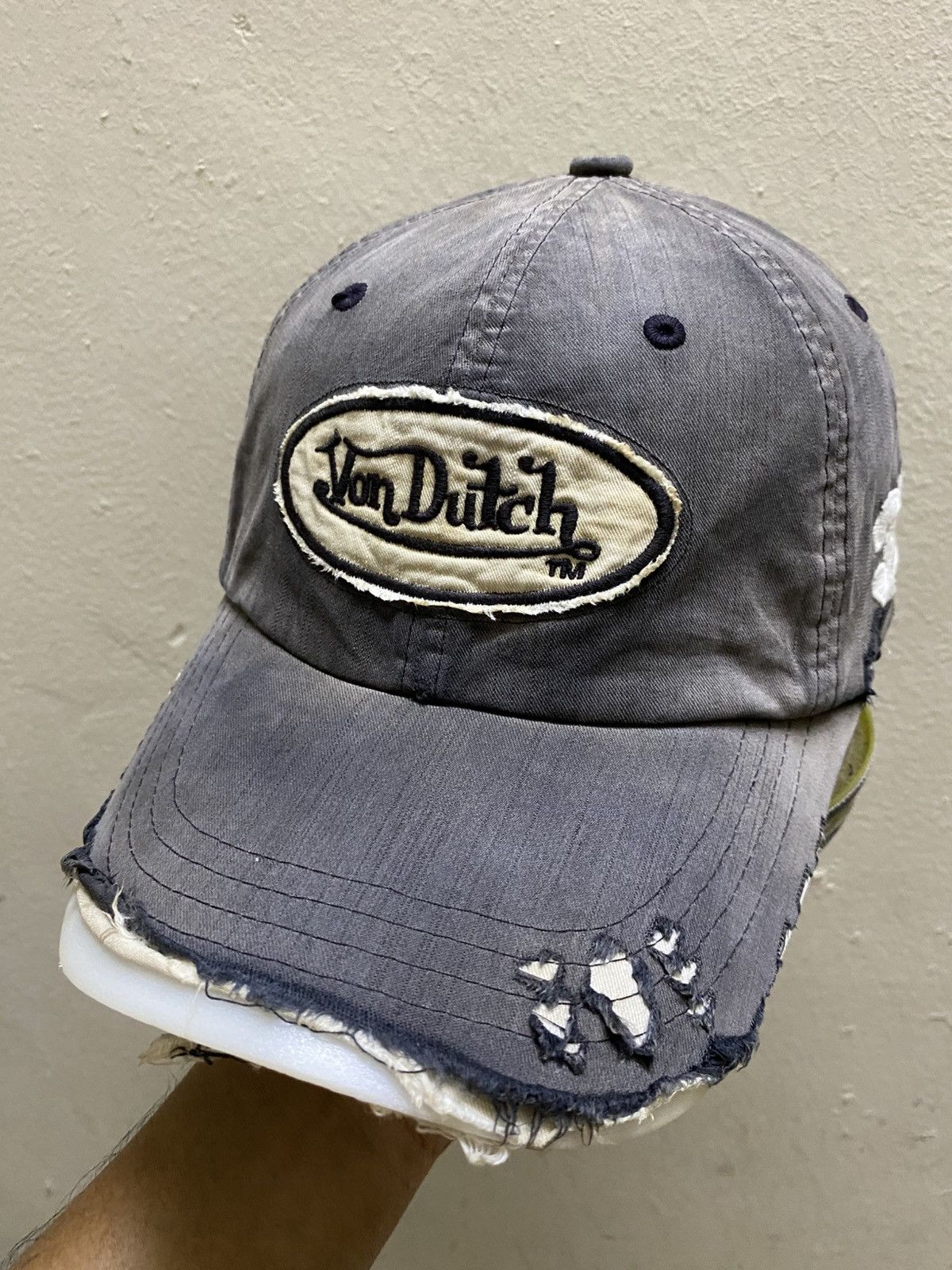 Vintage × Von Dutch Vintage Von Dutch Ripped Distressed Style Sun Faded Hat Size ONE SIZE - 1 Thumbnail
