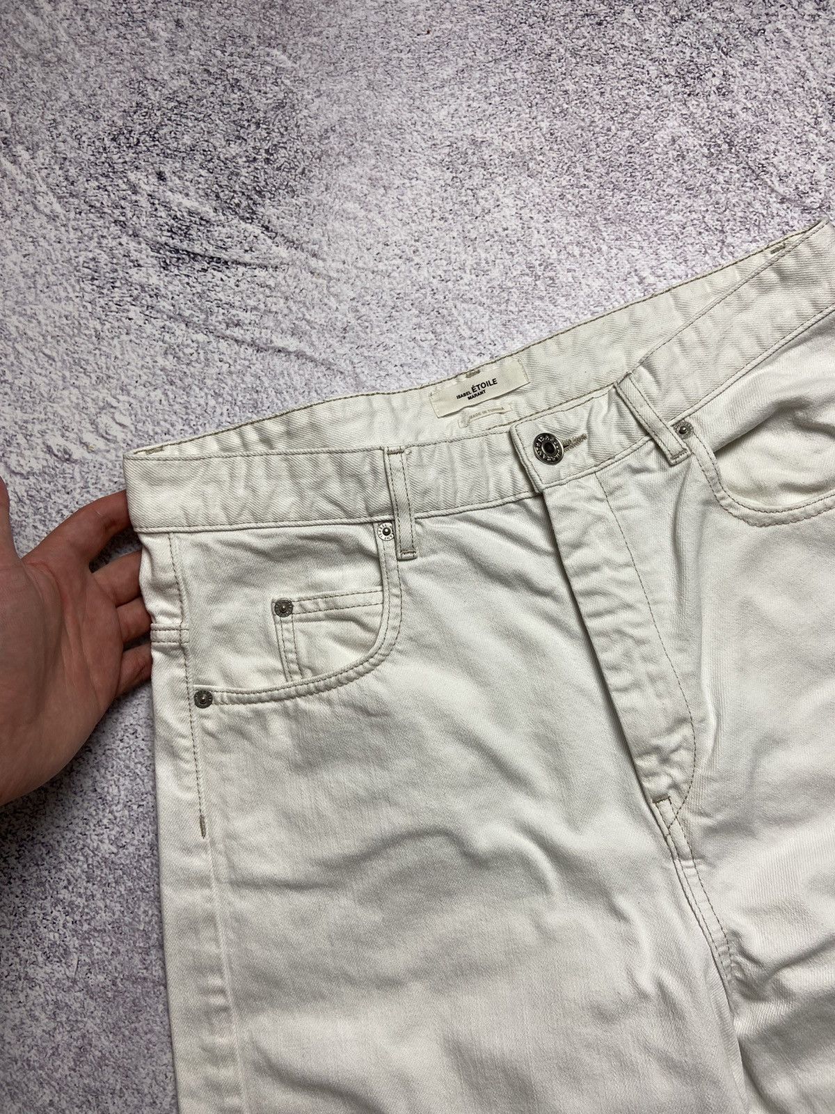 Designer × Isabel Marant Etoile Isabel Marant Etoile Jeans Women’s White Denim Pants Design Size 27" / US 4 / IT 40 - 7 Thumbnail