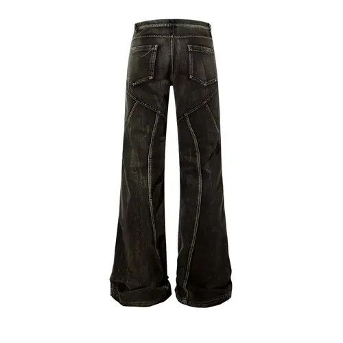 Jean Tamaki x Yuki Streetwear Washed Spliced Design Jeans Pants Size US 34 / EU 50 - 2 Thumbnail