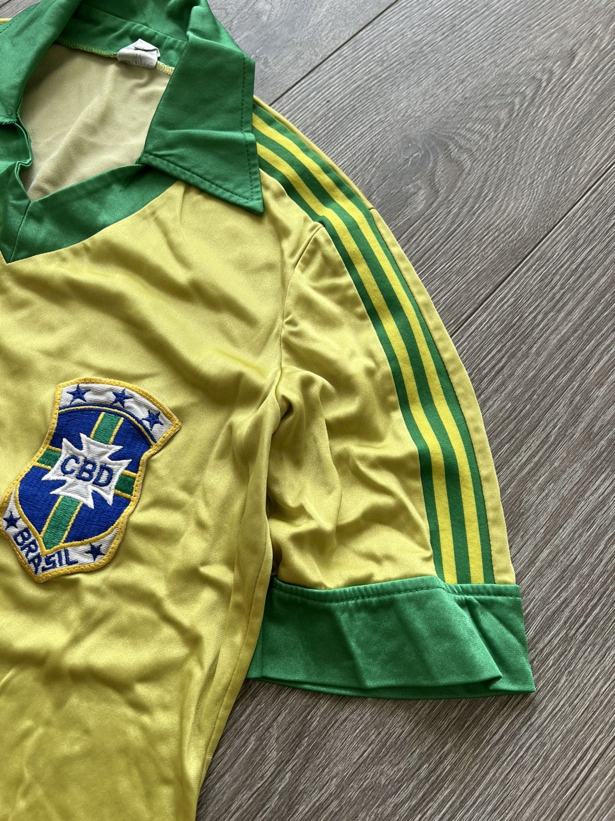 Adidas Rare Vintage Adidas Brasil Jersey 80s Soccer Size US S / EU 44-46 / 1 - 4 Thumbnail