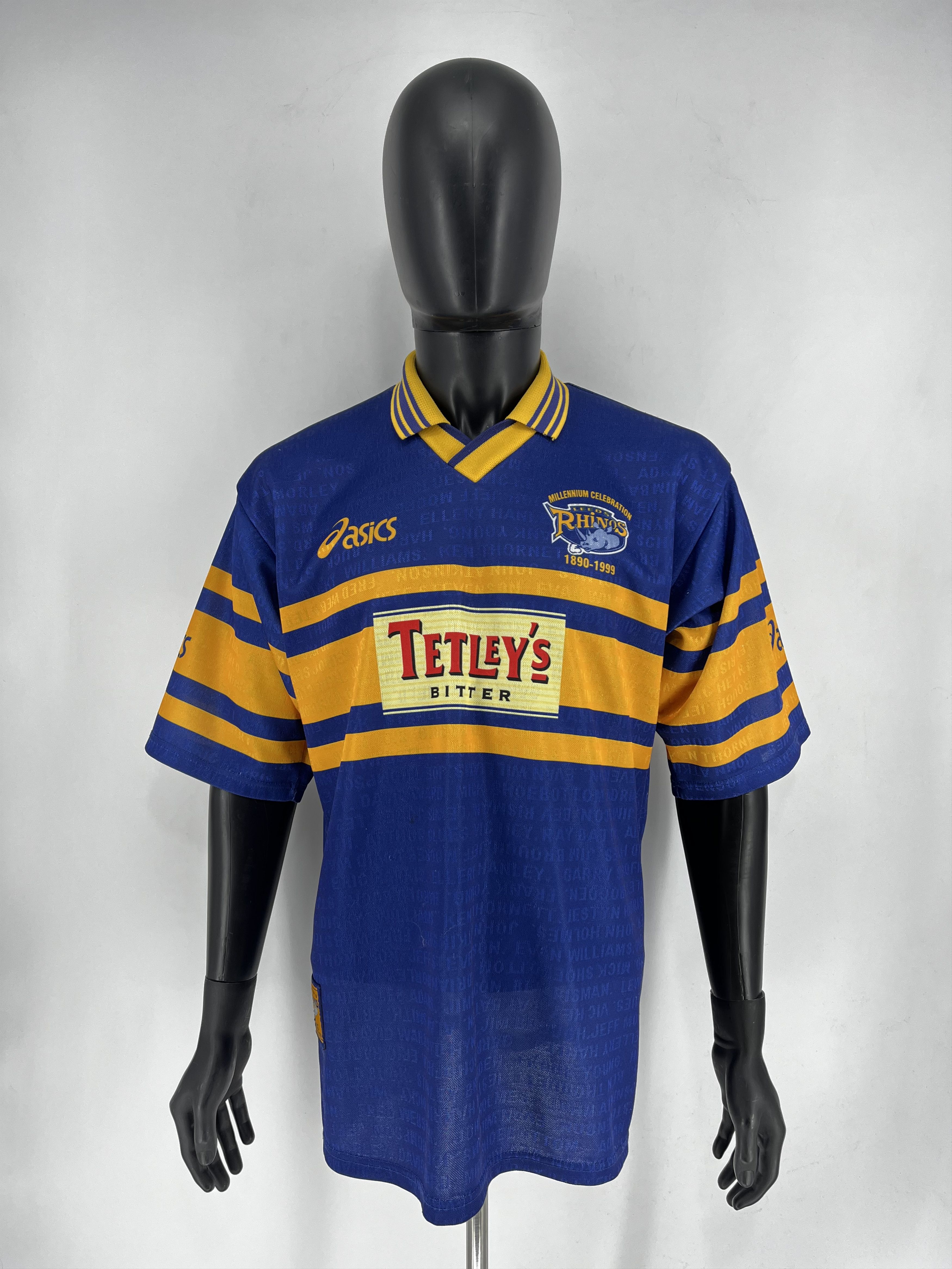 Asics × Vintage Vintage Leeds Rhinos Home Rugby Shirt Jersey ASICS Size US L / EU 52-54 / 3 - 2 Thumbnail