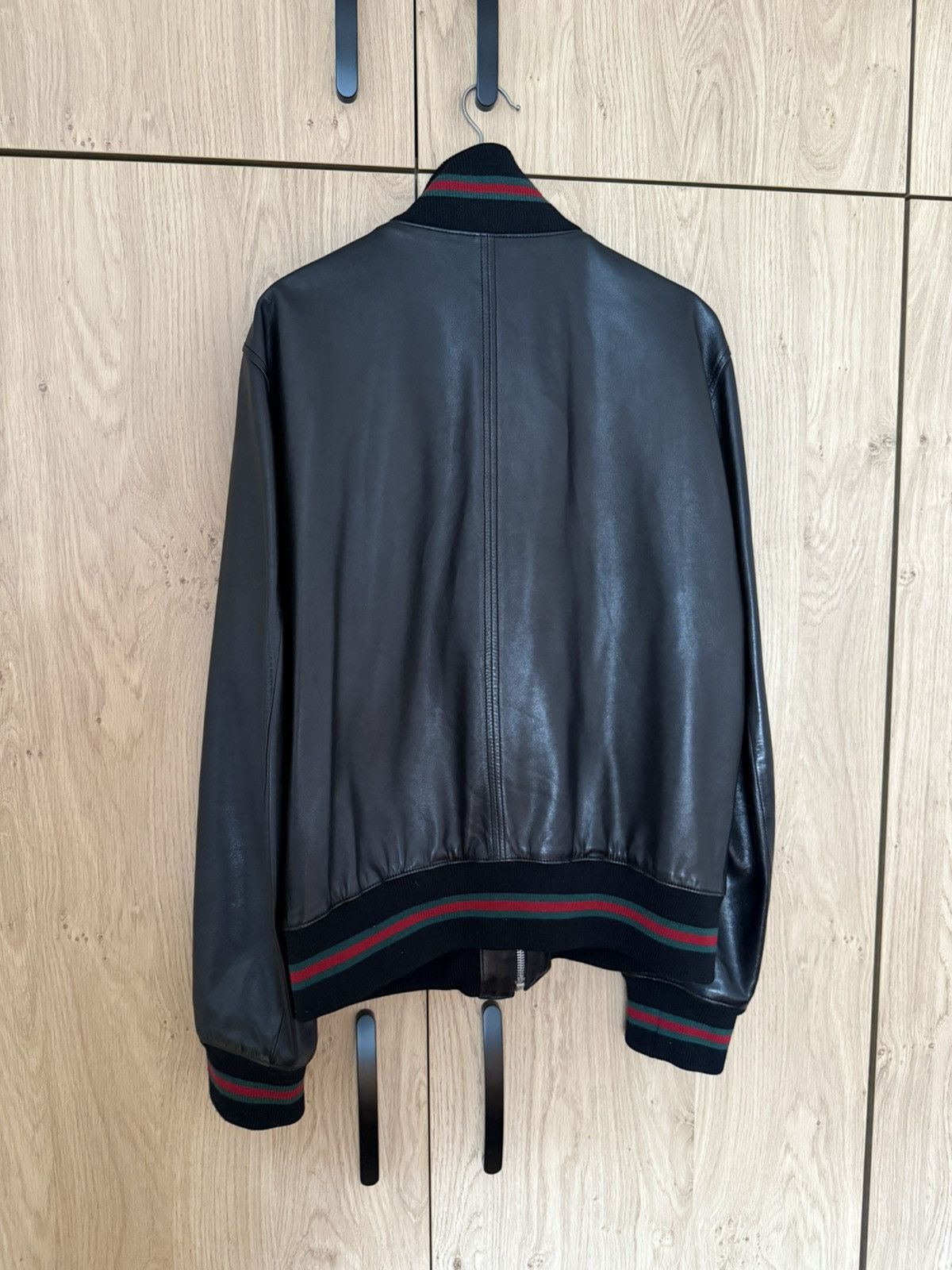 Gucci Gucci leather bomber jacket Size US L / EU 52-54 / 3 - 3 Thumbnail
