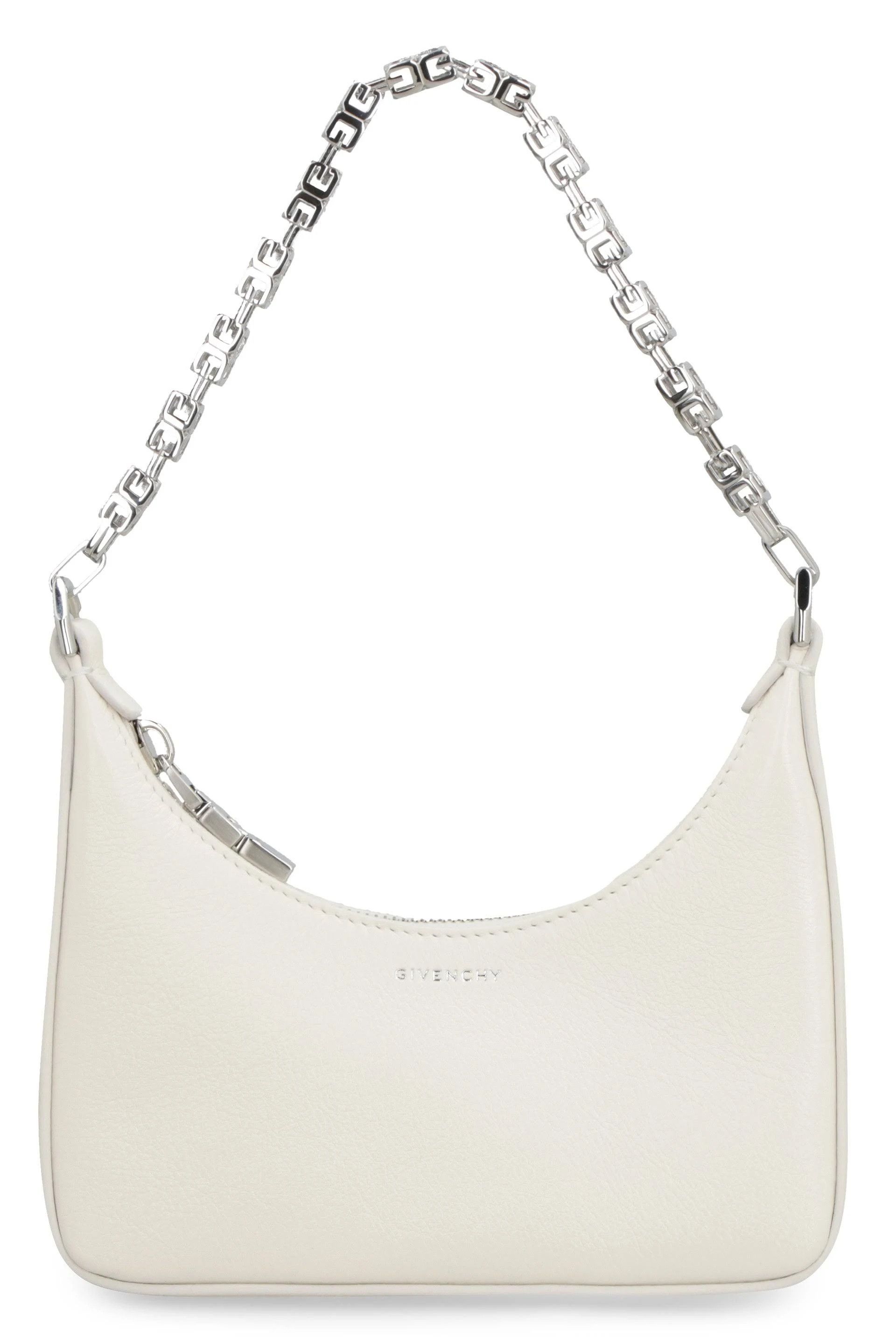 o1srvl11e0724 Size: OS / Mini Leather Hobo Bag in White