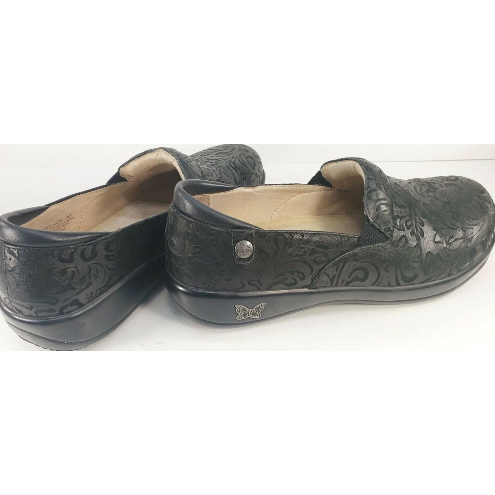 Vintage Alegria Women's Keli Professional Clog Black Floral Pattern Sz 9M 40EU Size ONE SIZE - 3 Thumbnail