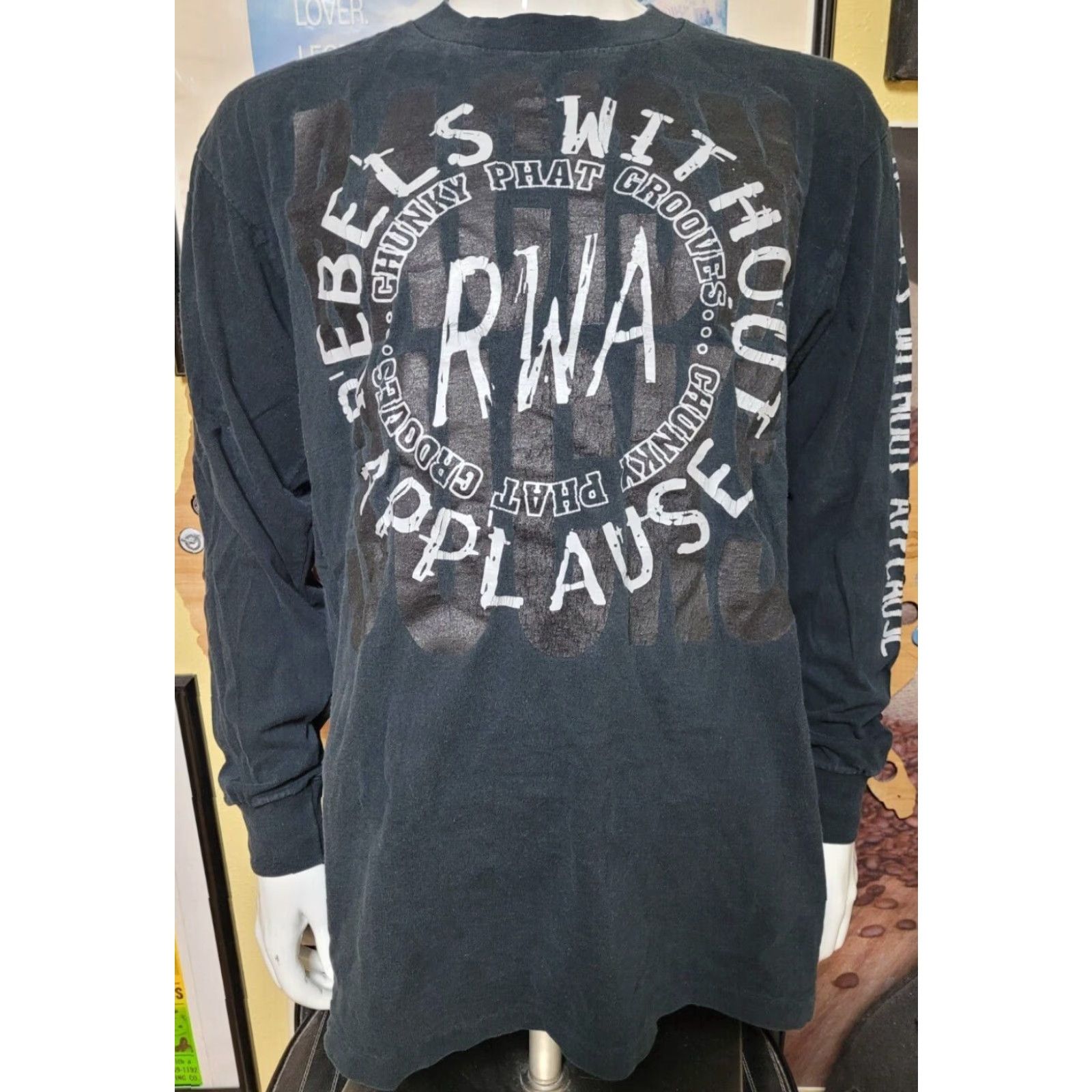 Vintage VTG 90s Rebels Without Applause Chicago Thrash Metal Band Long Sleeve T Shirt XL Size US XL / EU 56 / 4 - 2 Thumbnail