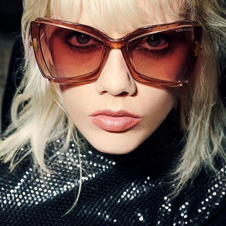Tom Ford Tom Ford Gia FT0766 03B Sunglasses Black Butterfly Frame Size ONE SIZE - 3 Thumbnail