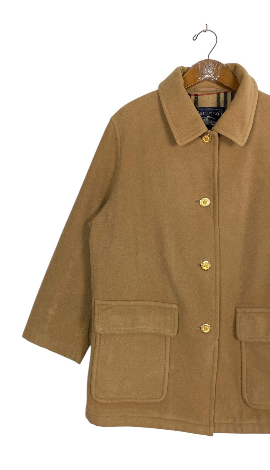 Burberry Rare‼️Vintage Burberrys’ Novacheck Wool Coat Size L / US 10 / IT 46 - 3 Thumbnail