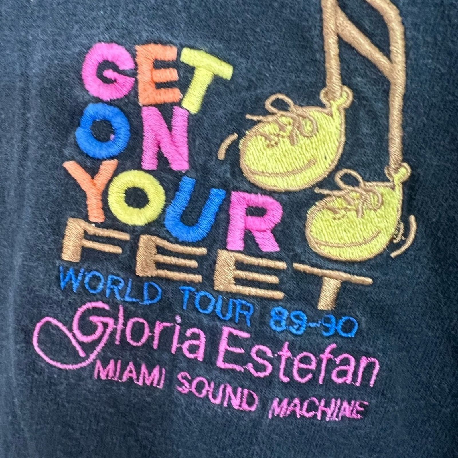Other 80s Gloria Estefan Get On Feet Shirt Single Stitch Oneita Size US L / EU 52-54 / 3 - 3 Thumbnail