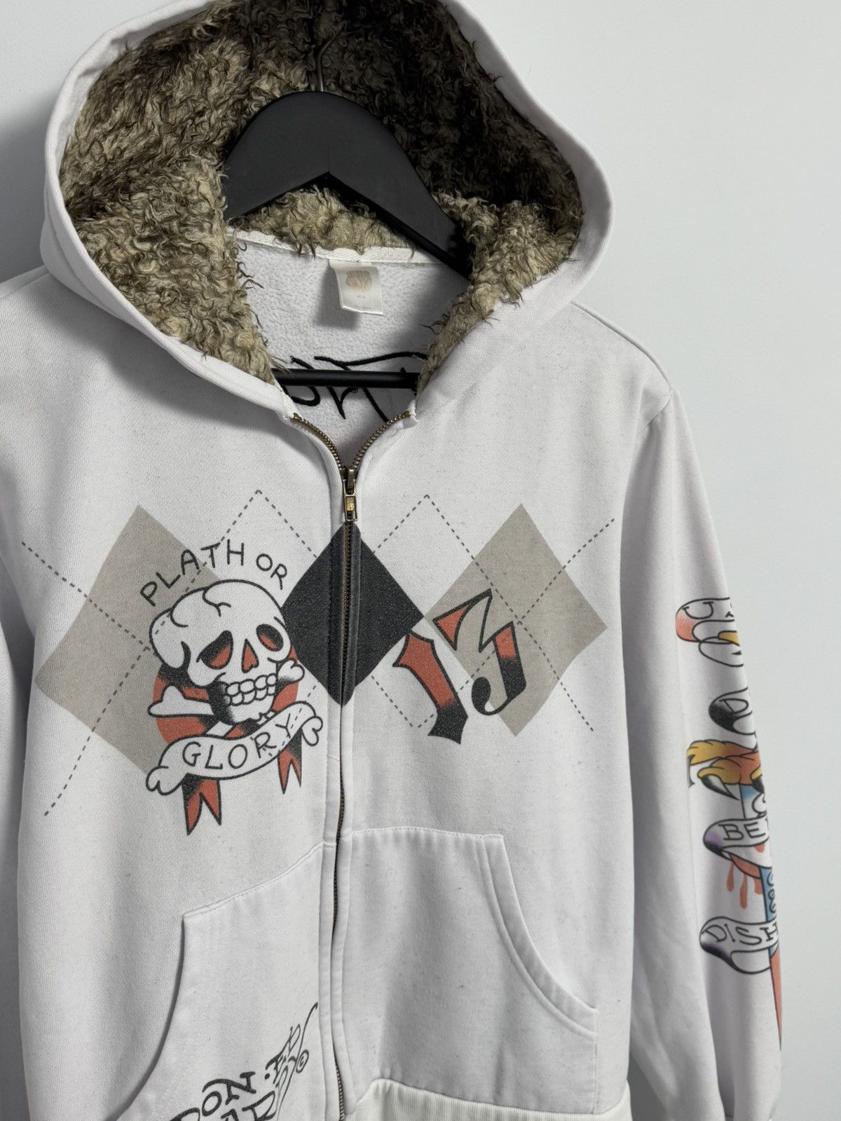 Ed Hardy × Vintage Ed Hardy Vintage Zip Hoodie Y2K style Size M / US 6-8 / IT 42-44 - 9 Thumbnail