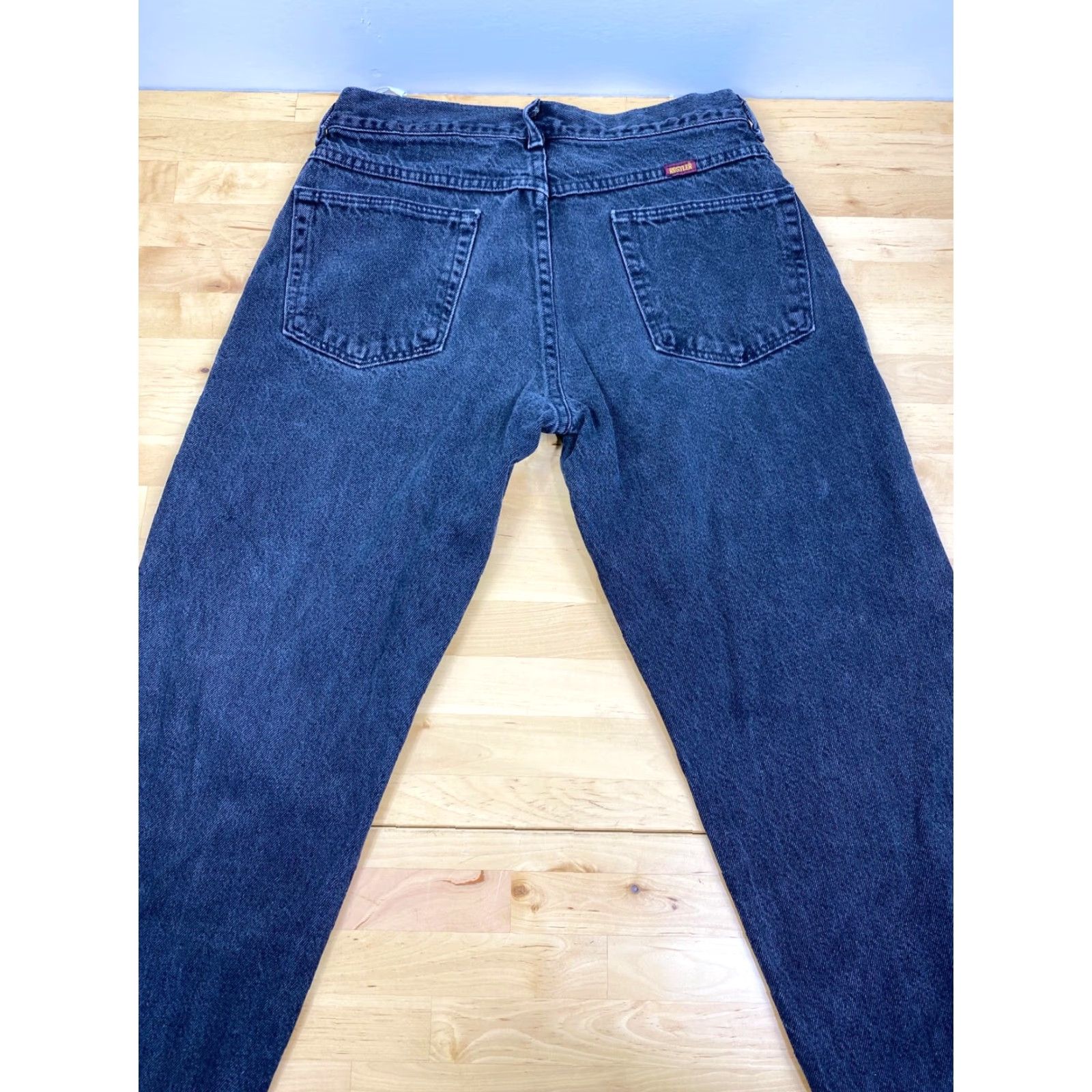 Denime Womens Black Denim Jeans Size 14 Husky #2627 - Black, 26.5in Inseam, Straight, Pockets, Plus, 14, Denim, Medium Wash, 90s? Size 36" / US 14 / IT 50 - 3 Thumbnail