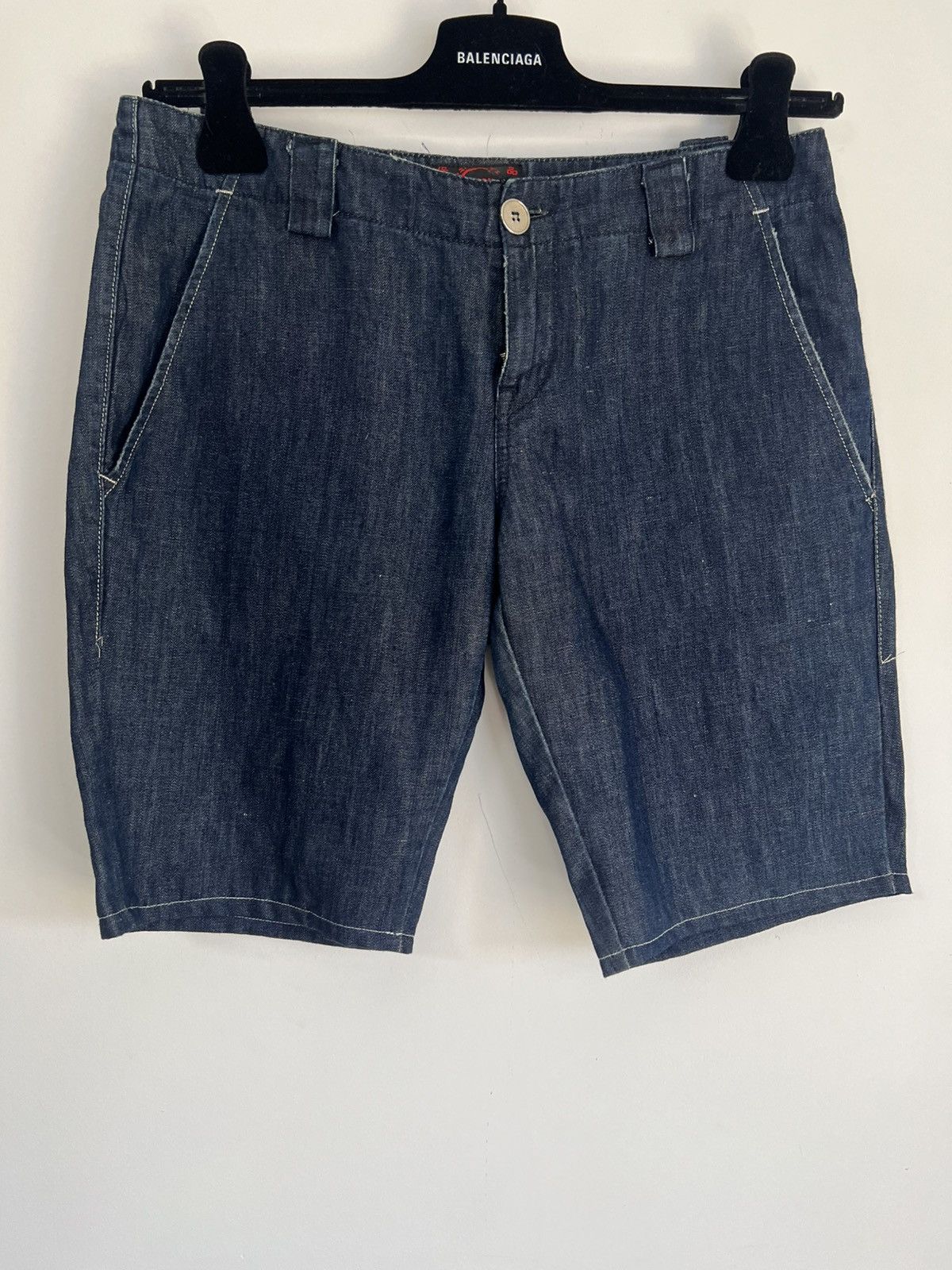 Evisu Evisu blue navy shorts jort S denim Size 28" / US 6 / IT 42 - 4 Thumbnail