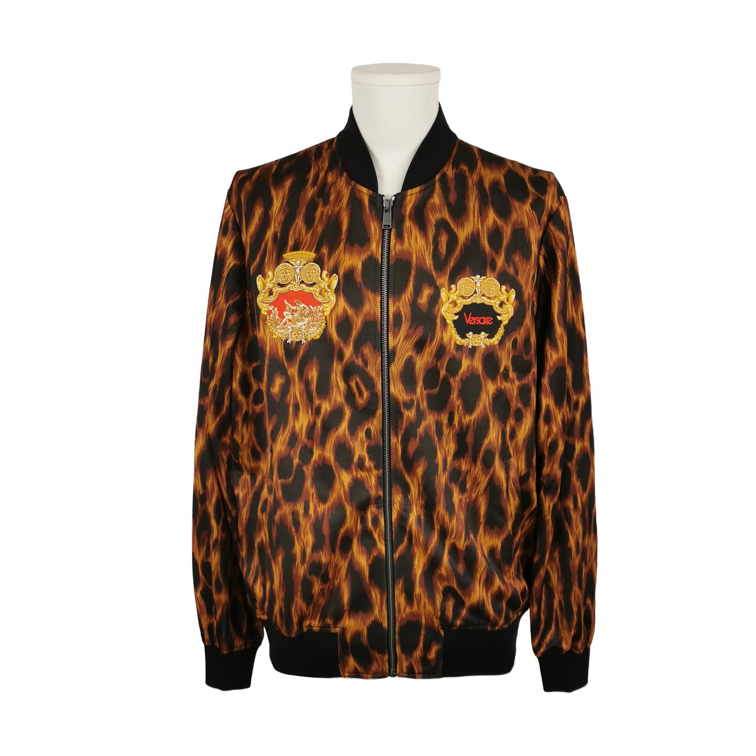 Versace Versace Red Zip Logo Print Coat XL Size US M / EU 48-50 / 2 - 1 Thumbnail