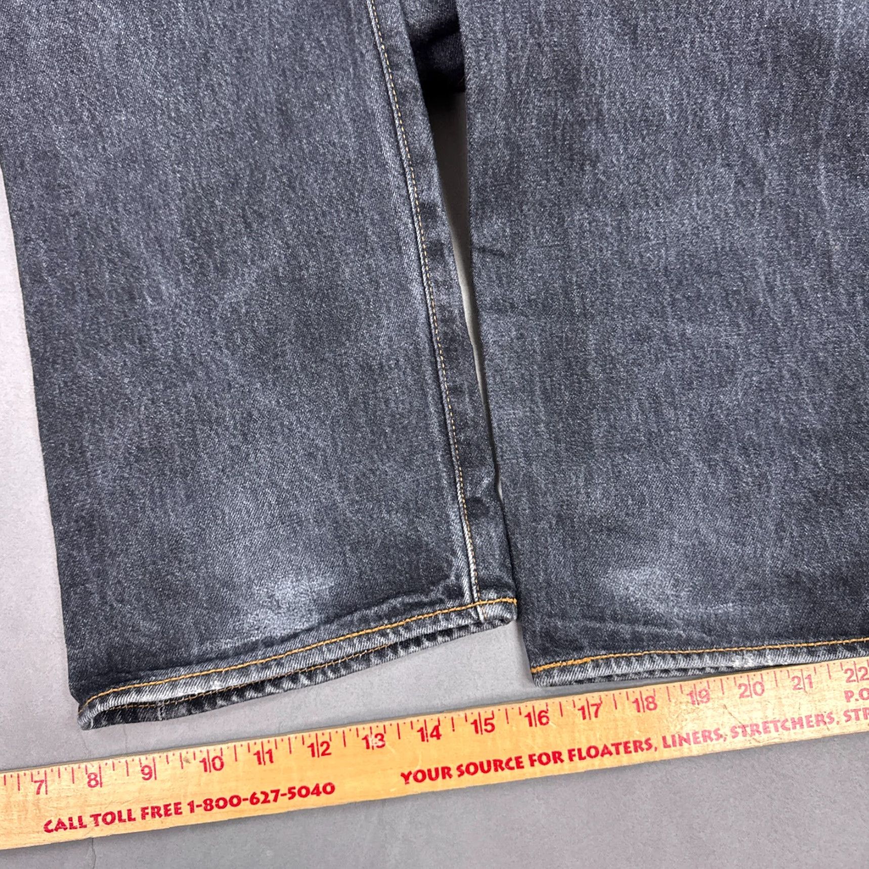 Levi's Levi's 501 Jeans Mens 36x30 Black Denim Button Fly Dark Faded Work Office Pants Straight Modern 5-Pocket Mens Regular Size Size US 36 / EU 52 - 7 Thumbnail
