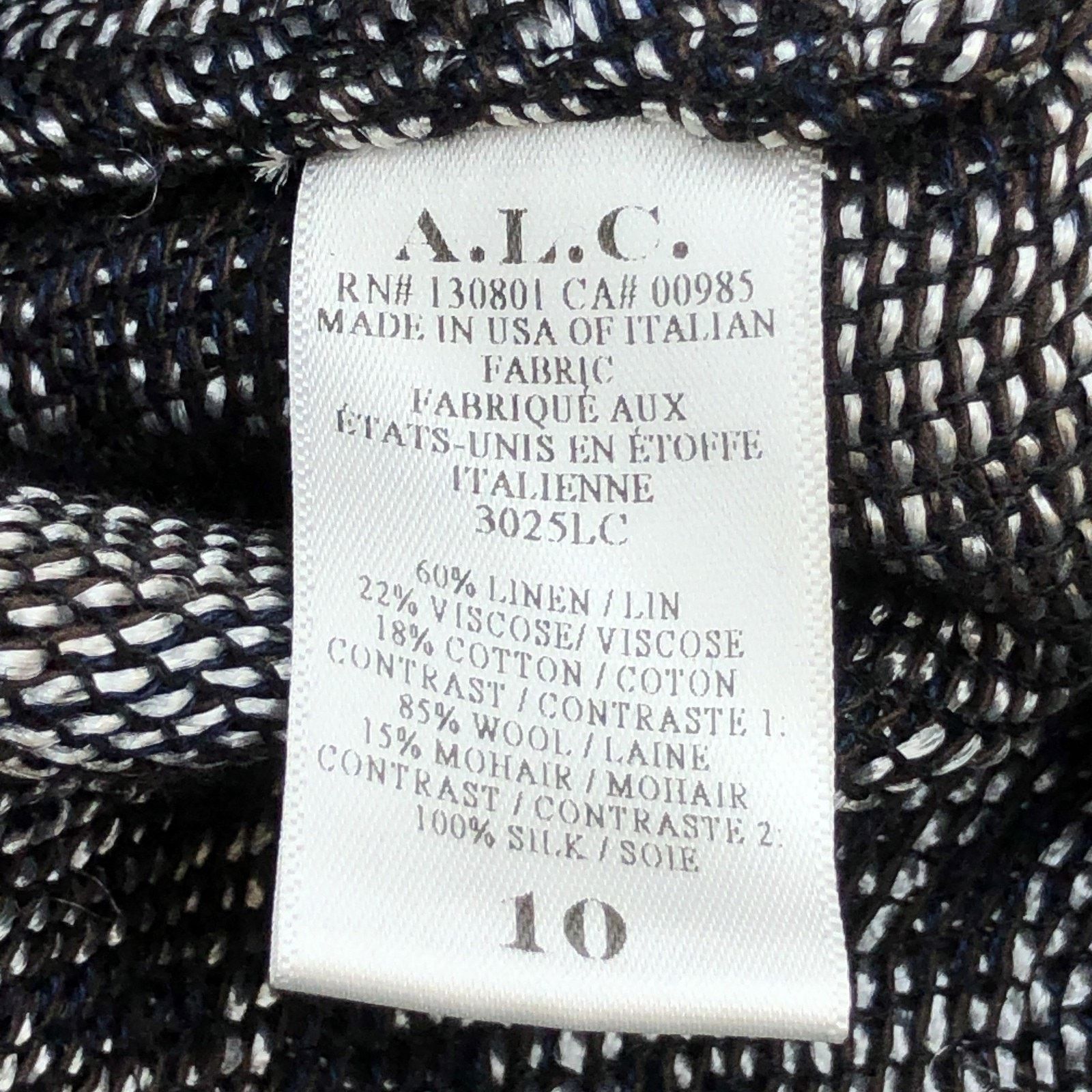 A.L.C. A.L.C. Skirt Set Tank Top L 10 Black White Sleeveless Linen Size 32" / US 10 / IT 46 - 14 Thumbnail