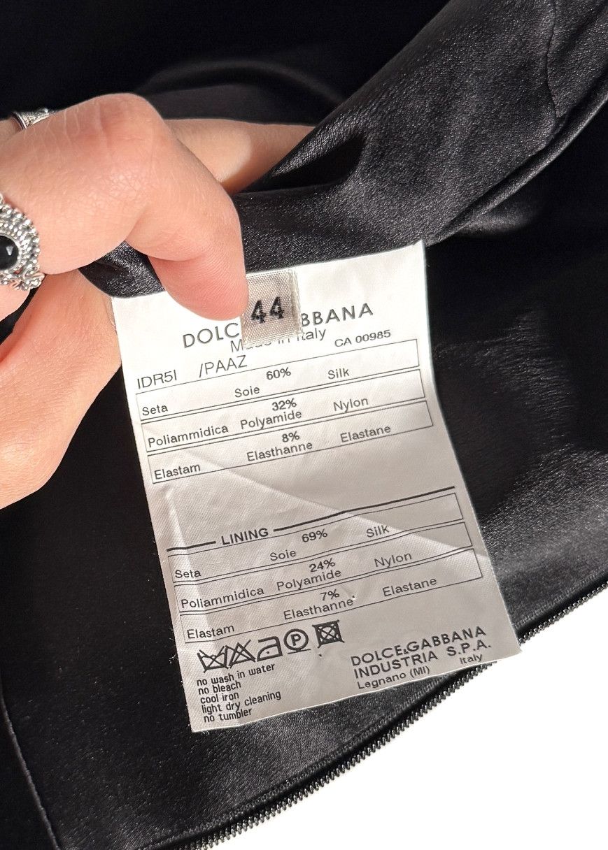 Dolce & Gabbana Dolce & Gabbana Floral Print Velvet Trim Brooch Accent Dress Size M / US 6-8 / IT 42-44 - 9 Thumbnail