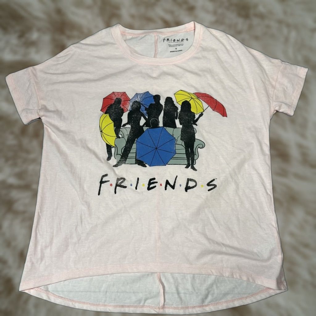 Pinko Friends Pajama Top Short Sleeve Graphic Print Pink S NWT Womens Sleepwear Chemise Size S / US 4 / IT 40 - 1 Thumbnail