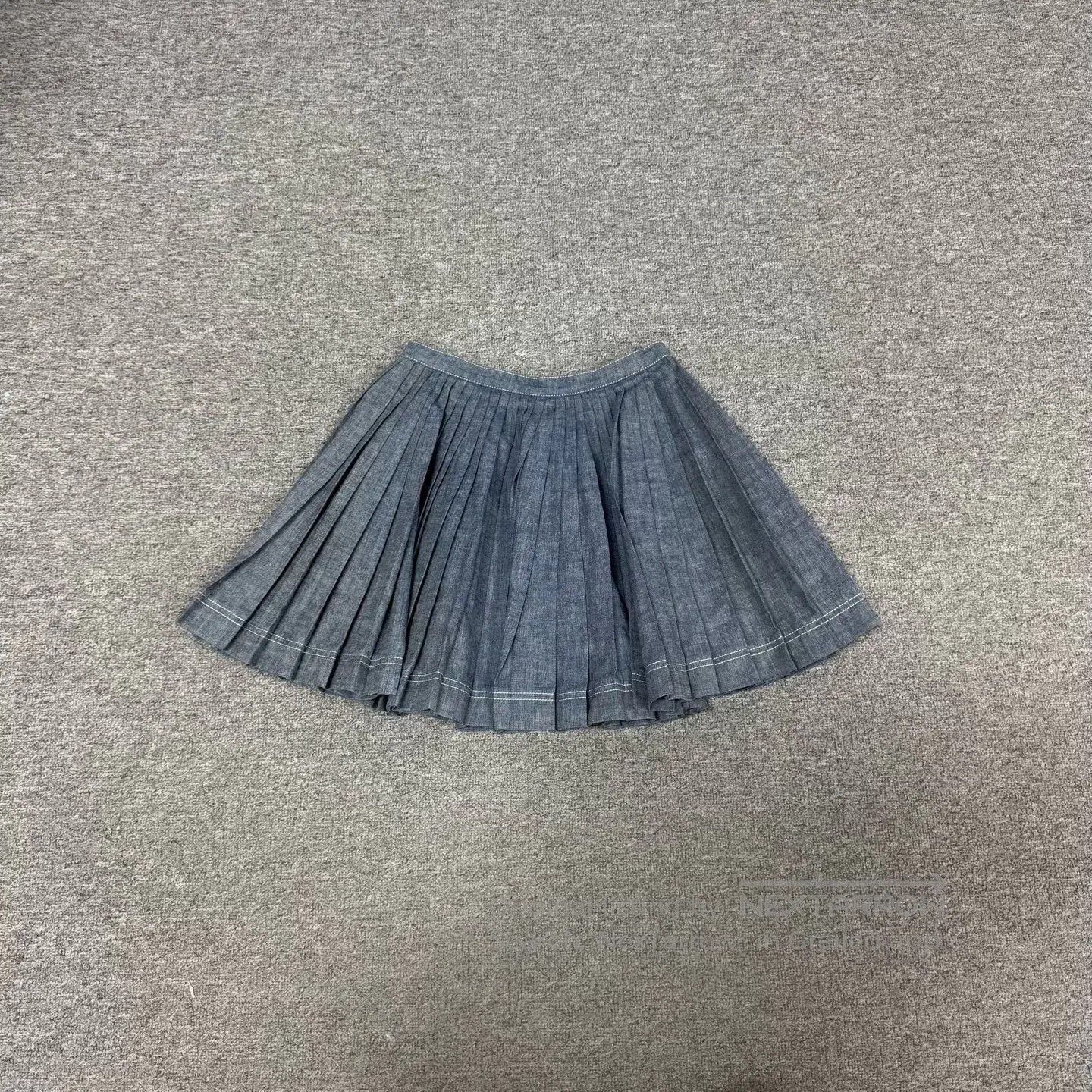 Dior Dior Blue Denim Pleated Skirt. Size 33" - 1 Thumbnail