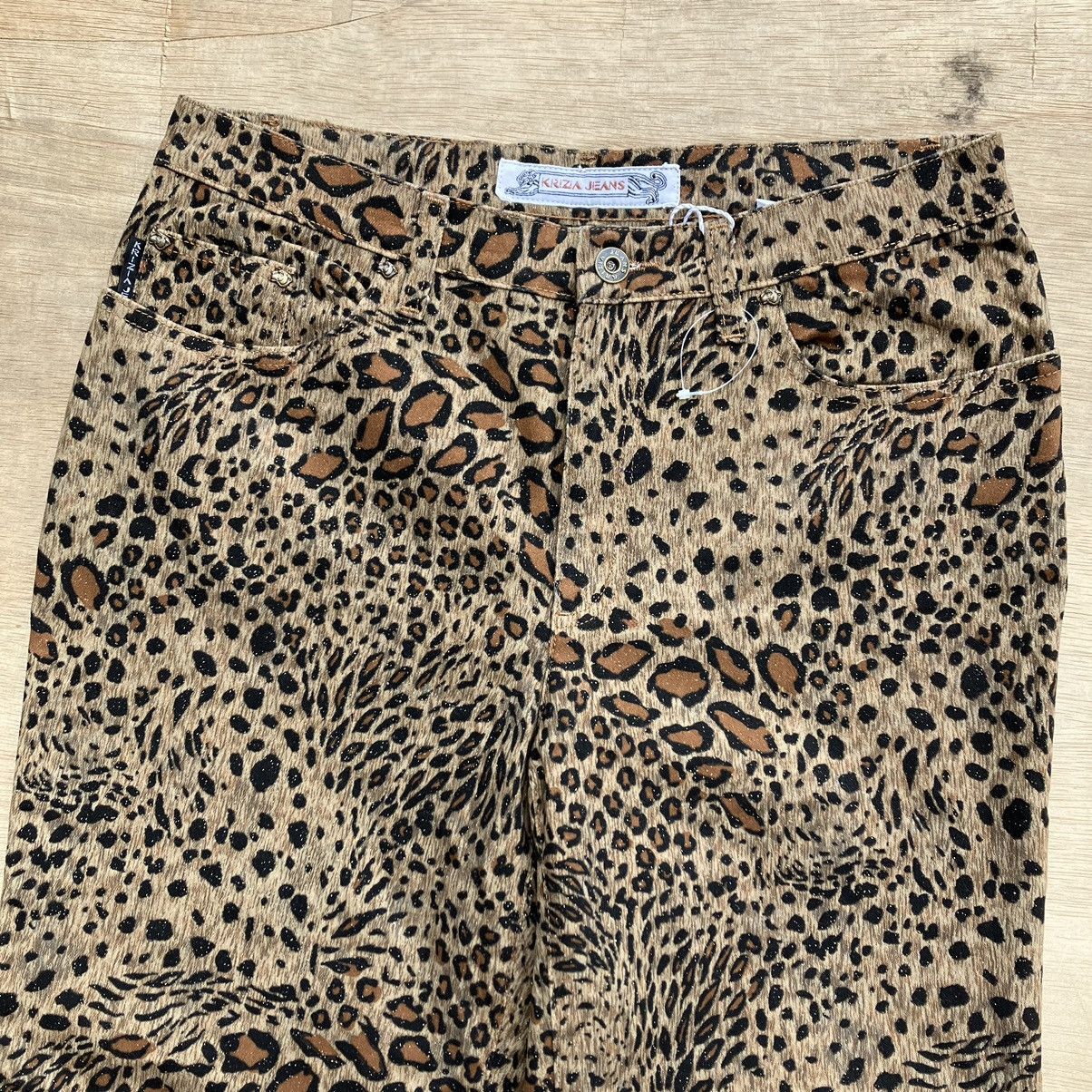 Designer × Krizia Uomo × Vintage KRIZIA JEANS CAMO TIGER STRETCH PANTS Size 31" - 2 Thumbnail