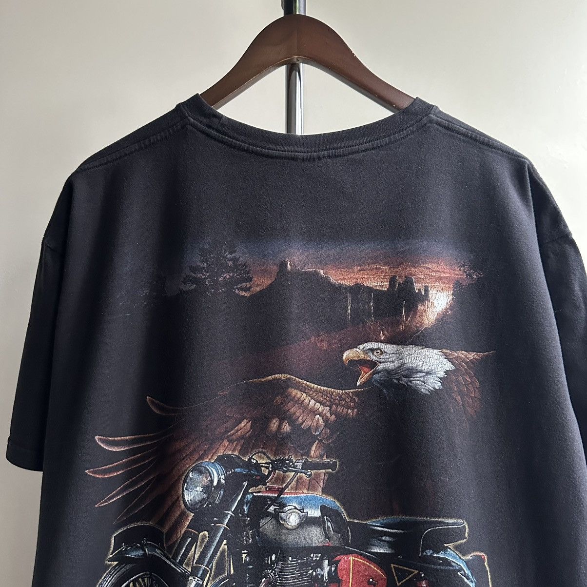 Vintage VINTAGE Y2K HOT ROCK EAGLE MOTORCYCLE GRAPHIC TEE Size US XL / EU 56 / 4 - 4 Thumbnail