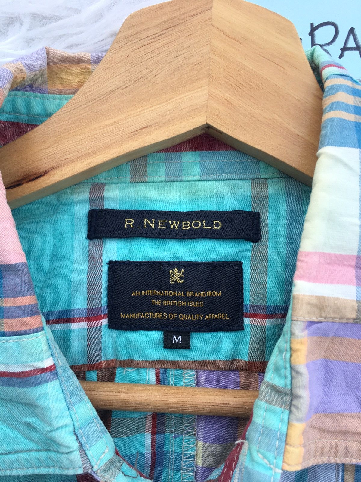 R.Newbold Rare Vintage R. Newbold Checkered Collar Shirt Size US M / EU 48-50 / 2 - 9 Thumbnail